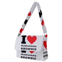 I Love Marijuana Brownie Full Print Messenger Bag (m) by ilovewhateva