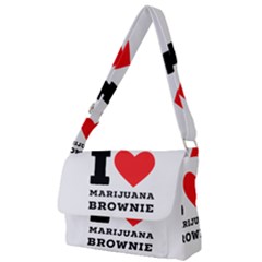 I Love Marijuana Brownie Full Print Messenger Bag (l) by ilovewhateva