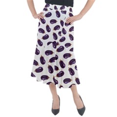 Eggplant Midi Mermaid Skirt by SychEva