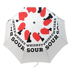 I Love Whiskey Sour Folding Umbrellas by ilovewhateva