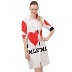 I Love Gimlet Long Sleeve Mini Shirt Dress by ilovewhateva