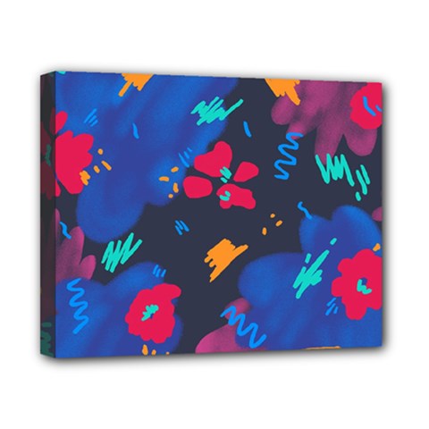Patterns Rosebuds Canvas 10  X 8  (stretched)