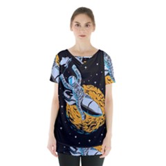Astronaut Planet Space Science Skirt Hem Sports Top by Salman4z