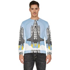 Rocket Shuttle Spaceship Science Men s Fleece Sweatshirt by Salman4z