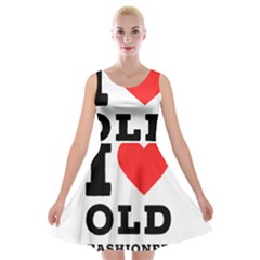I Love Old Fashioned Velvet Skater Dress by ilovewhateva