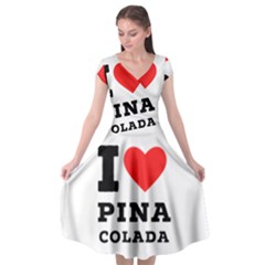 I Love Pina Colada Cap Sleeve Wrap Front Dress by ilovewhateva