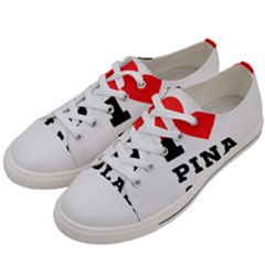 I Love Pina Colada Men s Low Top Canvas Sneakers by ilovewhateva