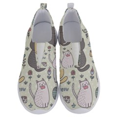 Funny Cartoon Cats Seamless Pattern No Lace Lightweight Shoes by Salman4z