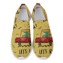 Childish-seamless-pattern-with-dino-driver Women s Slip On Sneakers by Salman4z