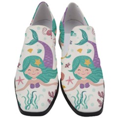 Set-cute-mermaid-seaweeds-marine-inhabitants Women Slip On Heel Loafers by Salman4z