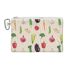 Vegetables Canvas Cosmetic Bag (large) by SychEva