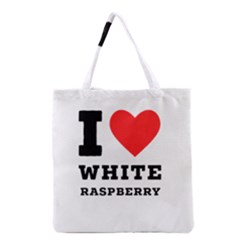 I Love White Raspberry Grocery Tote Bag by ilovewhateva