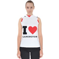I Love Lamington Mock Neck Shell Top by ilovewhateva
