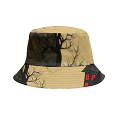 Halloween Moon Haunted House Full Moon Dead Tree Bucket Hat