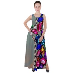 Colorful Diamonds Empire Waist Velour Maxi Dress by Sparkle