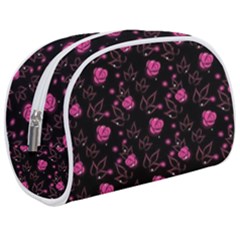 Pink Glowing Flowers Make Up Case (medium) by Sparkle