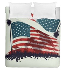 Patriotic Usa United States Flag Old Glory Duvet Cover Double Side (queen Size) by Ravend
