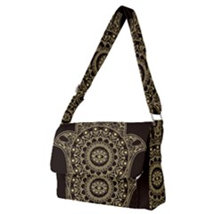 Hamsa-hand-drawn-symbol-with-flower-decorative-pattern Full Print Messenger Bag (m)