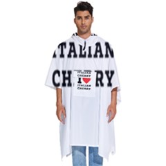 I Love Italian Cherry Men s Hooded Rain Ponchos by ilovewhateva