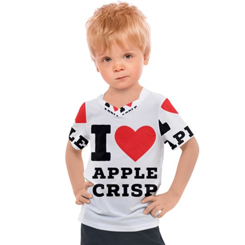 I Love Apple Crisp Kids  Sports Tee by ilovewhateva