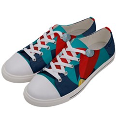 Rocket-with-science-related-icons-image Men s Low Top Canvas Sneakers by Salman4z