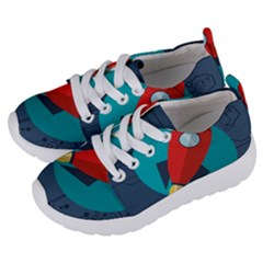 Rocket-with-science-related-icons-image Kids  Lightweight Sports Shoes by Salman4z