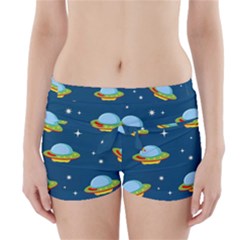 Seamless-pattern-ufo-with-star-space-galaxy-background Boyleg Bikini Wrap Bottoms by Salman4z