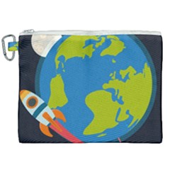 Spaceship-design Canvas Cosmetic Bag (xxl) by Salman4z