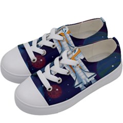Spaceship-milkyway-galaxy Kids  Low Top Canvas Sneakers by Salman4z
