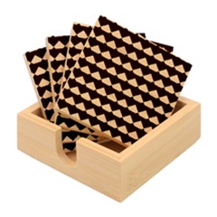 Golden Chess Board Background Bamboo Coaster Set by pakminggu