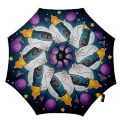 Spaceship-astronaut-space Hook Handle Umbrellas (large) by Salman4z