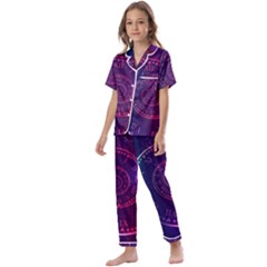 Time-machine Kids  Satin Short Sleeve Pajamas Set by Salman4z