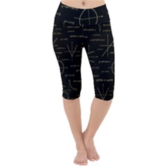 Abstract-math Pattern Lightweight Velour Cropped Yoga Leggings by Salman4z