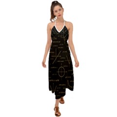 Abstract-math Pattern Halter Tie Back Dress  by Salman4z