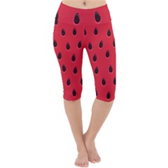 Seamless-watermelon-surface-texture Lightweight Velour Cropped Yoga Leggings by Salman4z