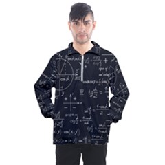 Mathematical-seamless-pattern-with-geometric-shapes-formulas Men s Half Zip Pullover by Salman4z