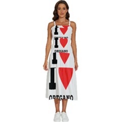 I Love Oregano Sleeveless Shoulder Straps Boho Dress by ilovewhateva