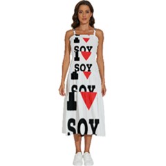 I Love Soy Sauce Sleeveless Shoulder Straps Boho Dress by ilovewhateva