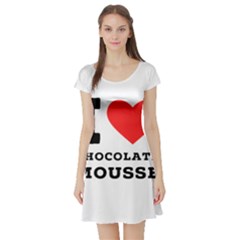 I Love Chocolate Mousse Short Sleeve Skater Dress by ilovewhateva