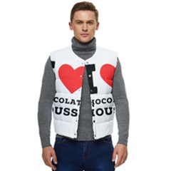 I Love Chocolate Mousse Men s Short Button Up Puffer Vest	 by ilovewhateva