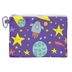Card-with-lovely-planets Canvas Cosmetic Bag (xl) by Salman4z