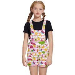 Tropical-fruits-berries-seamless-pattern Kids  Short Overalls by Salman4z