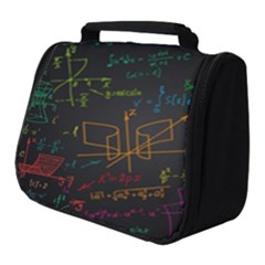 Mathematical-colorful-formulas-drawn-by-hand-black-chalkboard Full Print Travel Pouch (small) by Salman4z