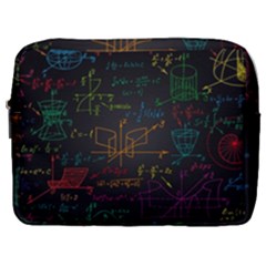 Mathematical-colorful-formulas-drawn-by-hand-black-chalkboard Make Up Pouch (large) by Salman4z