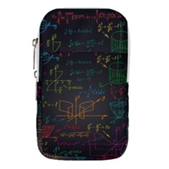 Mathematical-colorful-formulas-drawn-by-hand-black-chalkboard Waist Pouch (small) by Salman4z