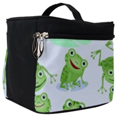 Cute-green-frogs-seamless-pattern Make Up Travel Bag (big) by Salman4z