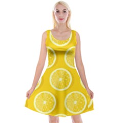 Lemon-fruits-slice-seamless-pattern Reversible Velvet Sleeveless Dress by Salman4z