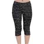 Math-equations-formulas-pattern Velvet Capri Leggings 