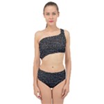 Math-equations-formulas-pattern Spliced Up Two Piece Swimsuit