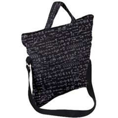 Math-equations-formulas-pattern Fold Over Handle Tote Bag by Salman4z
